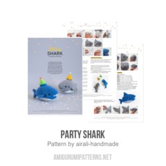 Party Shark amigurumi pattern by airali design