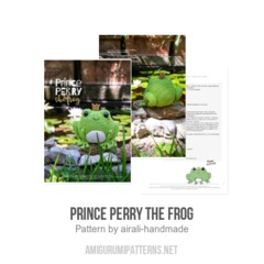 Prince Perry the Frog amigurumi pattern by airali design