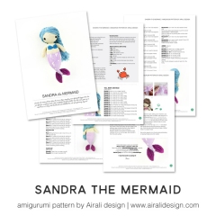 Sandra the mermaid amigurumi by airali design