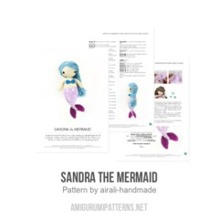 Sandra the mermaid amigurumi pattern by airali design