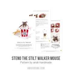 Steno the stilt walker mouse amigurumi pattern by airali design