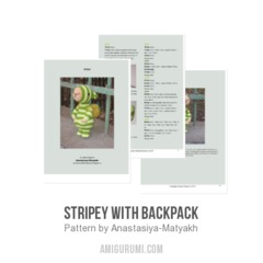 Stripey with backpack amigurumi pattern by Anastasiya Matyakh