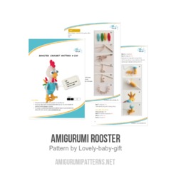 Rooster amigurumi pattern by Lovely Baby Gift
