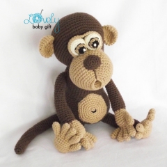 Bruno the Monkey amigurumi pattern by Lovely Baby Gift