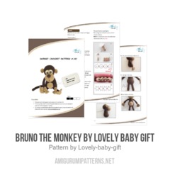 Bruno the Monkey amigurumi pattern by Lovely Baby Gift