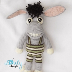Smiling Donkey amigurumi by Lovely Baby Gift
