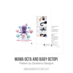 Mama Octa and Baby Octopi  amigurumi pattern by Diceberry Designs