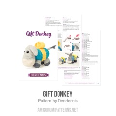 Gift Donkey amigurumi pattern by Dendennis