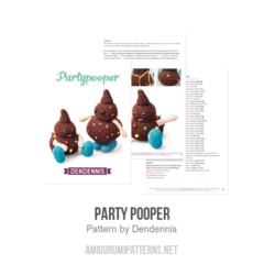 Party Pooper amigurumi pattern by Dendennis