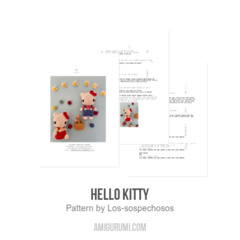 Hello Kitty amigurumi pattern by Los sospechosos