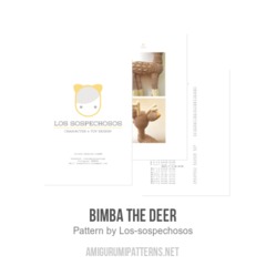 Bimba the deer amigurumi pattern by Los sospechosos