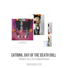 Catrina, day of the death doll  amigurumi pattern by Los sospechosos