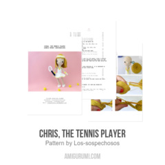Chris, the tennis player amigurumi pattern by Los sospechosos