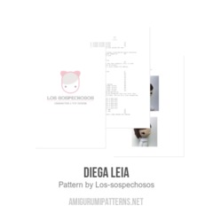 Diega Leia amigurumi pattern by Los sospechosos
