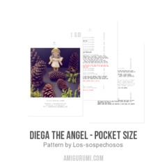 Diega the Angel - Pocket size amigurumi pattern by Los sospechosos
