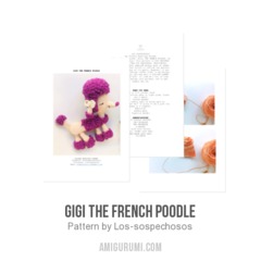 Gigi the french poodle amigurumi pattern by Los sospechosos