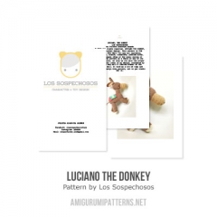 Luciano the donkey amigurumi pattern by Los sospechosos