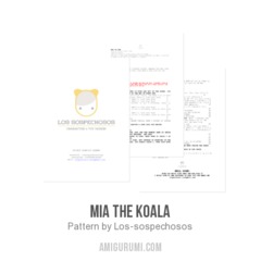 Mia the Koala amigurumi pattern by Los sospechosos
