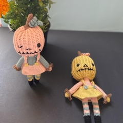 Pumpkin girl amigurumi pattern by Los sospechosos