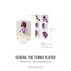 Serena, the tennis player amigurumi pattern by Los sospechosos