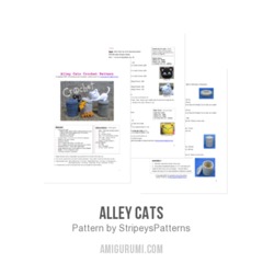Alley Cats amigurumi pattern by StripeysPatterns