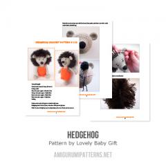 Ben the Hedgehog amigurumi pattern by Lovely Baby Gift