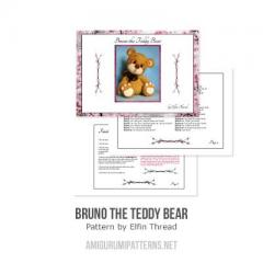 Bruno the Teddy Bear amigurumi pattern by Elfin Thread