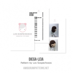 Diega Leia amigurumi pattern by Los sospechosos
