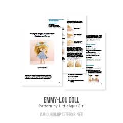 Emmy-Lou doll amigurumi pattern by LittleAquaGirl