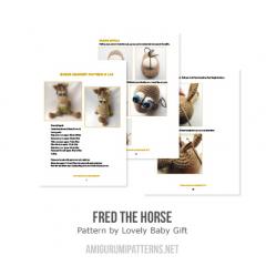 Fred the horse amigurumi pattern by Lovely Baby Gift