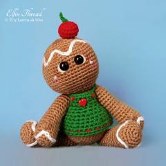 Ginger Rogers and Bread Astaire, the Gingerbread Cookies amigurumi by Elfin Thread