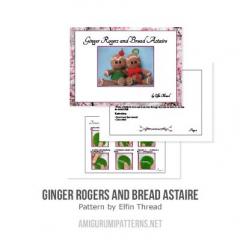 Ginger Rogers and Bread Astaire, the Gingerbread Cookies amigurumi pattern by Elfin Thread