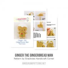 Ginger the gingerbread man amigurumi pattern by Snacksies Handicraft Corner