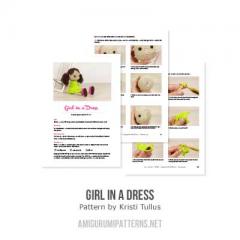 Girl in a dress amigurumi pattern by Kristi Tullus