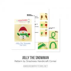 Jolly the Snowman amigurumi pattern by Snacksies Handicraft Corner