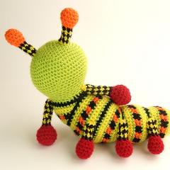 Katie the Caterpillar amigurumi pattern by Janine Holmes at Moji-Moji Design
