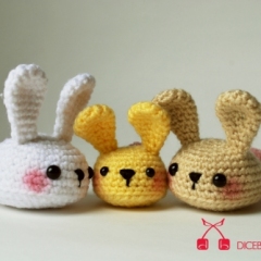 Kerfluff bunnies amigurumi pattern by Diceberry Designs