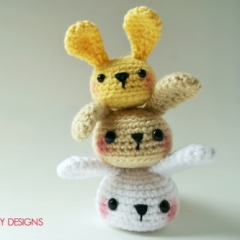 Kerfluff bunnies amigurumi by Diceberry Designs