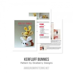 Kerfluff bunnies amigurumi pattern by Diceberry Designs