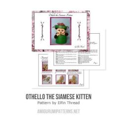 Othello the siamese kitten amigurumi pattern by Elfin Thread