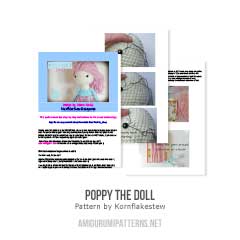 Poppy the doll amigurumi pattern by Kornflakestew