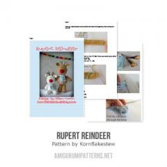 Rupert Reindeer amigurumi pattern by Kornflakestew
