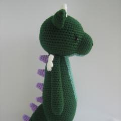 Tall Dragon with Spikes amigurumi pattern by Little Bear Crochet