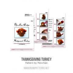 Thanksgiving Turkey amigurumi pattern by MevvSan