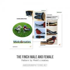 The Finch Male and Female amigurumi pattern by MieksCreaties