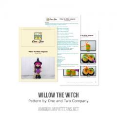 Willow the witch amigurumi pattern by One and Two Company