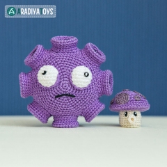 Gloom and Puff shrooms (Plants vs. Zombies) amigurumi by AradiyaToys