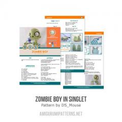 Zombie boy in singlet amigurumi pattern by Ds_mouse