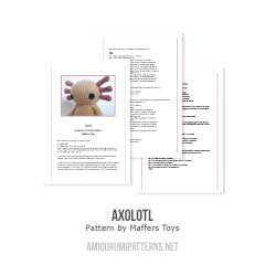 Axolotl amigurumi pattern by Maffers Toys