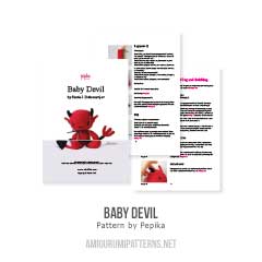Baby Devil amigurumi pattern by Pepika